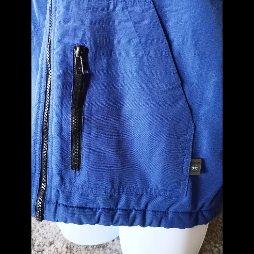 🖤*4/$15* Old Navy Boys Lined Jacket Blue Black Winter Fleece Nylon 8 Kids